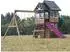 AXI Noud Spielturm Holz, lila, mit Schaukeln & Röhrenrutsche (A030.512.04)