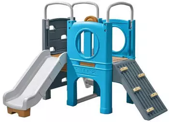 Step2 Scout & Slide Climber Klettergerüst mit Rutsche, blau/grau (4208KR)