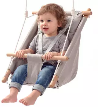VEVOR 3-in-1 Kinderschaukel H&auml;ngeschaukel Canvas 30kg, grau