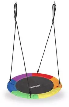 Relaxdays Nestschaukel, h&ouml;henverstellbar, bunt, &Oslash;90cm