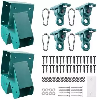 VEVOR Schaukelhalterung Set 6-tlg. A-Form 94x144mm Balken, 567kg Haken, gr&uuml;n