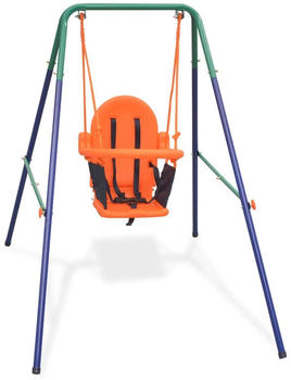 vidaXL Toddler swing set with safety harness orange