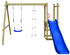 vidaXL Playhouse with slide ladders swing 242 x 237 x 175 cm FSC wood