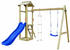 vidaXL Playhouse set with slide ladders swing 242 x 237 x 218 cm FSC wood
