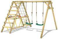 Kinderschaukel Schaukelgestell Smart Hike, Schaukel Mit Kletteranbau Und