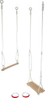 Small Foot Schaukelsitz "Schaukel-Set 3 in 1" mit Trapez, Schaukel und Turnringen