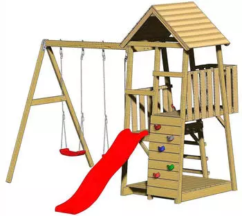 Wendi Toys Spielturm Salamander rot