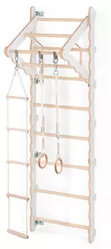 Mamoi Sprossenwand für Kinderzimmer 62x210cm + Spielgeräte