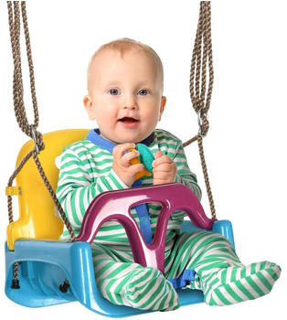 Outsunny 3-in-1 Babyschaukel, Kinderschaukel mit verstellbarem Seil blau