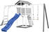 AXI Beach Tower mit Klettergerüst, Einzelschaukel und Rutsche grau/weiß/blau (A025.131.32)