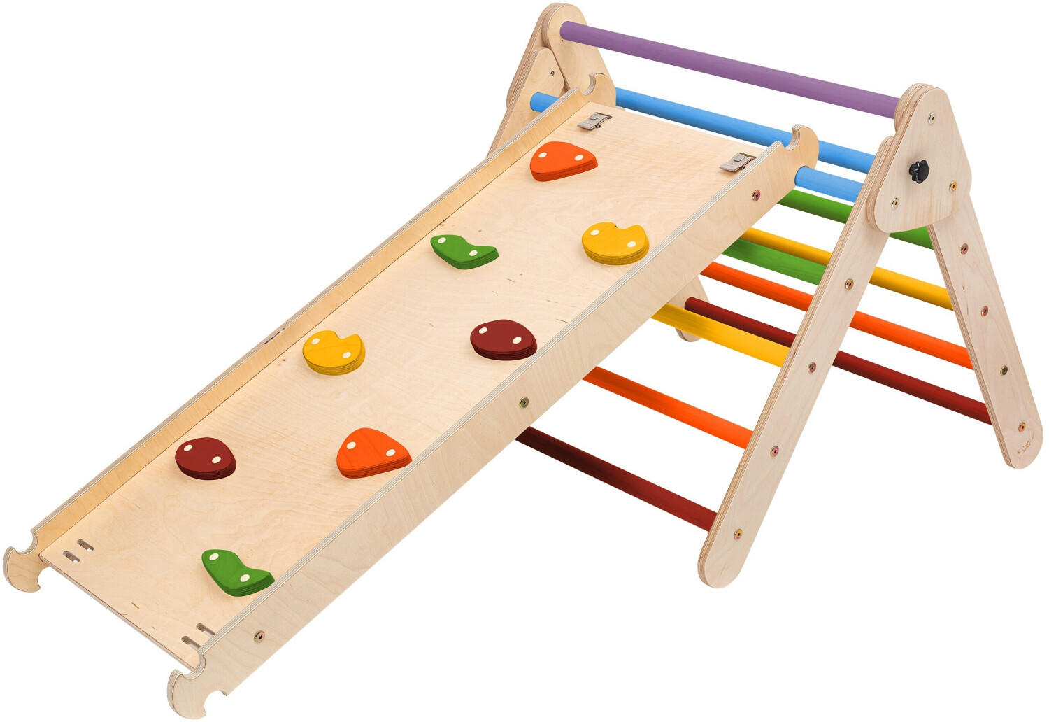 KateHaa Climbing triangle + climbing and sliding ramp rainbow Test