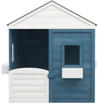 vidaXL Spielhaus mit Abschließbarer Tür und Blumentöpfen Tannenholz blau (93688)