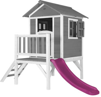 AXI Spielhaus Beach Lodge XL mit Rutsche grau/lila