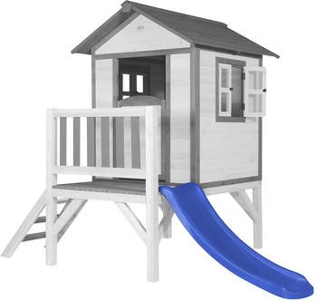 AXI Spielhaus Lodge XL in Weiß mit Rutsche in Blau (C050.002.30)