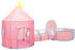 vidaXL Spielzelt für Kinder mit 250 Bällen 301x120x128cm Rosa (3107736)