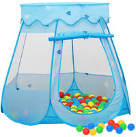 vidaXL Kinder-Spielzelt Blau 102x102x82 cm