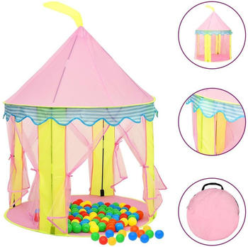 vidaXL Kinder-Spielzelt mit 250 Bällen 100x100x127cm Rosa (3107745)