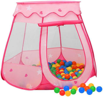 vidaXL Kinder-Spielzelt mit 250 Bällen 102x102x82cm Rosa (3107724)