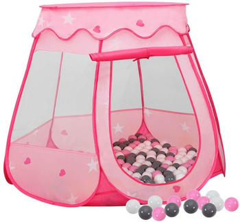 vidaXL Kinder-Spielzelt mit 250 Bällen 102x102x82cm Rosa (3107726)