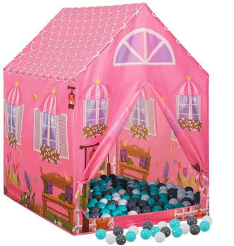 vidaXL Kinder-Spielzelt mit 250 Bällen 69x94x104cm Rosa (3107749)
