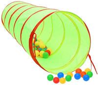 vidaXL Spieltunnel mit 250 B&auml;llen Gr&uuml;n 175 cm Polyester