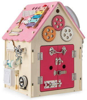 Costway Kinder Spielhaus aus Holz Aktivitätswürfel Rosa (TM10032PI)