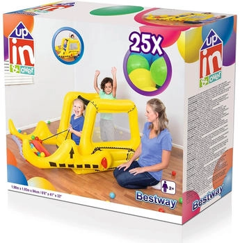 Bestway Up, In & Over Bällebad Bagger 198 x 105 x 84 cm (52278) – Sicherer Spielspaß mit durchdachtem Design