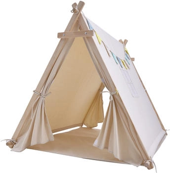 Sunny Sienna Spielzelt mit Fenster, Flaggen, Bodenmatte Beige