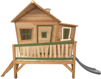AXI Spielhaus Emma Braun/Grün mit Rutsche Grau 349 cm x 193 cm x 193 cm FSC®