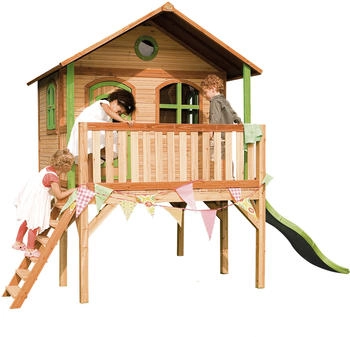 AXI Spielhaus Sophie Braun/Grün mit Rutsche Hellgrün 380 x 274 x 212 cm FSC®