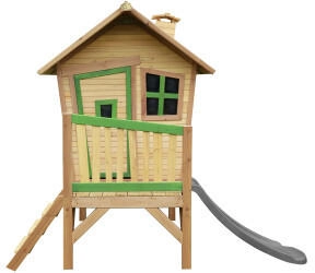 AXI Spielhaus Robin Braun/Grün mit Rutsche Grau 264 cm x 177 cm x 203 cm FSC®