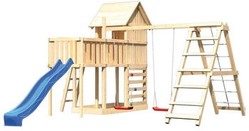 Karibu Stelzenhaus Frieda D.schaukel Kletterg. Plattform Kletterw. Rutsche Blau
