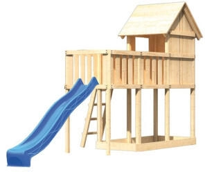 Karibu Stelzenhaus Frieda Anbauplattform Rutsche Blau