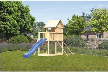 Karibu Stelzenhaus Frieda Netzrampe Rutsche Blau