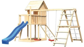 Karibu Stelzenhaus Frieda D.schaukel Kletterg. Netzrampe Rutsche Blau