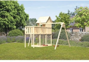 Karibu Stelzenhaus Frieda Doppelschaukel Anbauplattform