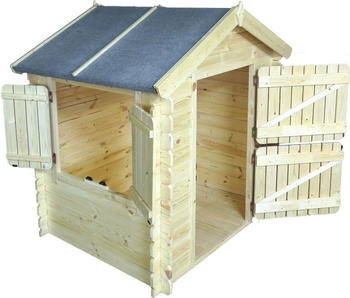 Timbela Kinderspielhaus M516 Beige Braun 1,1 m² FSC®