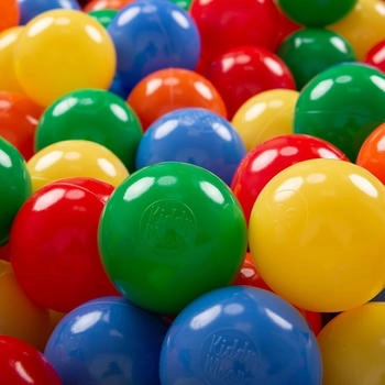 KiddyMoon 700 Kinder Bälle für Bällebad ∅ 7cm gelb/grün/blau/rot/orange