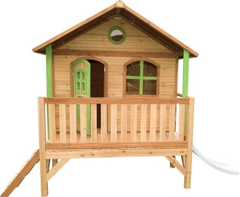 AXI Spielhaus Stef Braun/Grün mit Rutsche Weiß 349 x 212 x 212 cm FSC®