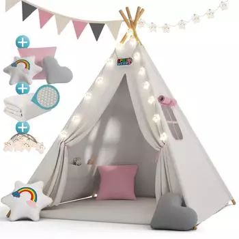 Spielwerk Kindertipi Beige Rosa