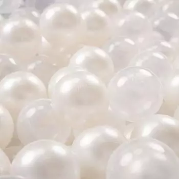 KiddyMoon 1200 Kinder Bälle für Bällebad ∅ 6cm perle/transparent
