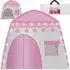 Kruzzel Kinderzelt mit LED-Lichterkette, rosa, 130cm (23472)