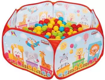 Pilsan Ballpool mit 200 B&auml;llen, 6cm Durchmesser, Schutzrand (06413)