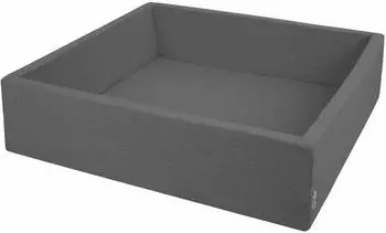 KiddyMoon Quadrat Bällebad aus Schaumstoff 120x30cm mit Bällen (120-KW30D-011B)