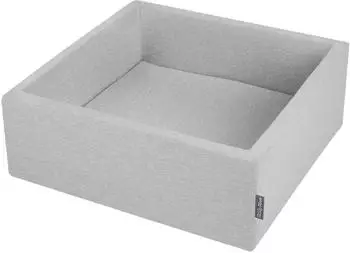 KiddyMoon Bällebad Quadrat 90x30cm hellgrau (KW30D-009B)
