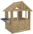 TP Toys Cubby Kinder-Spielhaus mit Spielküche, Holz (622U)