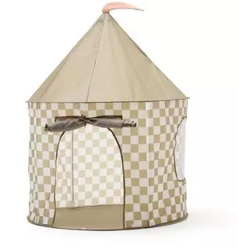 Kids Concept Spielzelt Karo khaki, 130cm