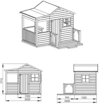 Belladoor Spielhaus Laura kesseldruckimprägniert Kiefer mit Rutsche und Sandkasten (7850027)