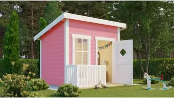 Lasita Flipp Kinderspielhaus Holz, hellrosa, 19mm