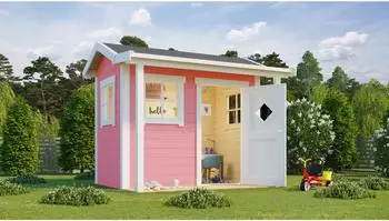 Lasita Pingo Kinderspielhaus Satteldach, hellrosa, 19mm